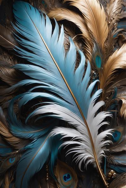 تصویر پر فانتزی فیروزه‌ای و قهوه‌ای برای اتاق خواب کودک