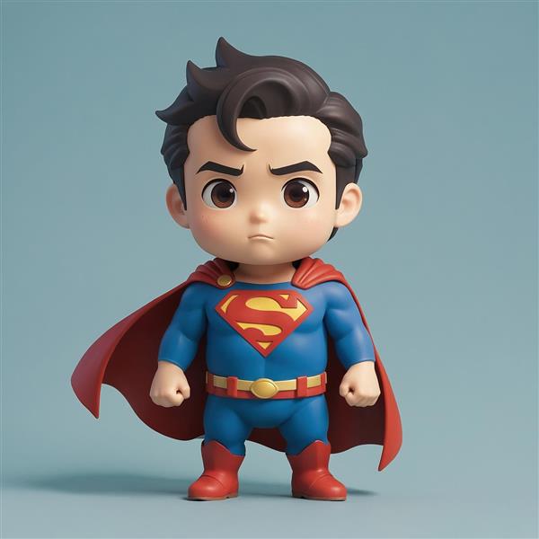 تصویر سوپرمن کارتونی در محیط جنگل و طبیعت