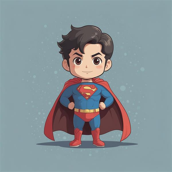 عکس سوپرمن کارتونی فانتزی لبخند به لب با کیفیت بالا