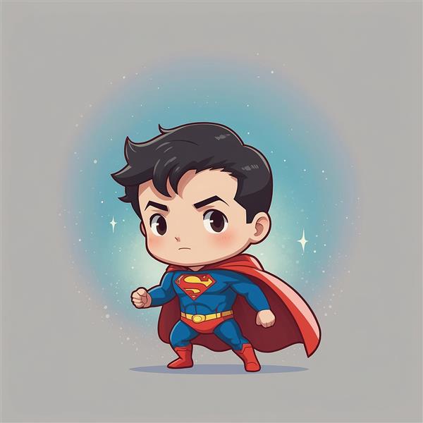 طرح سوپرمن فانتزی در حال حرکت با پس‌زمینه نورانی