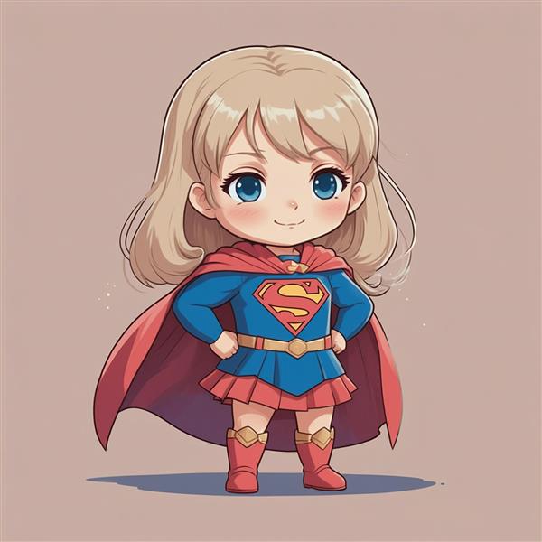 عکس کاراکتر دختر سوپرمن با موهای بلوند فانتزی