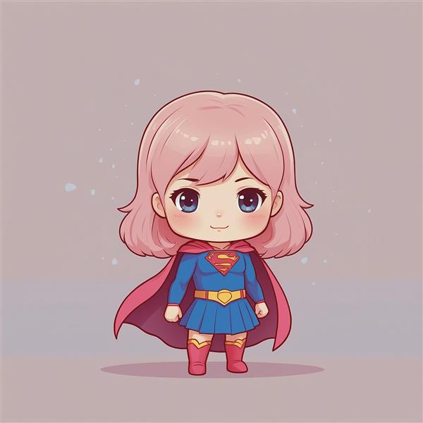 عکس دختر سوپرمن فانتزی باکیفیت با چهره مهربان و فانتزی