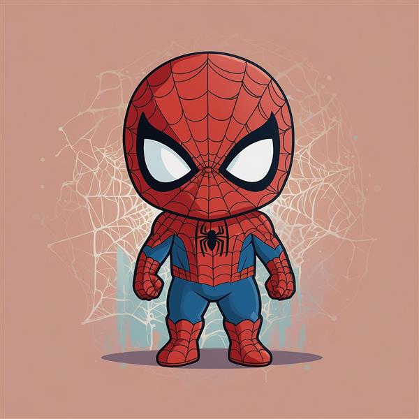 طرح فانتزی مرد عنکبوتی با تارهای متراکم پس‌زمینه