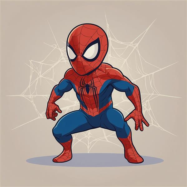 عکس مرد عنکبوتی فانتزی در حالت پرش اکشن