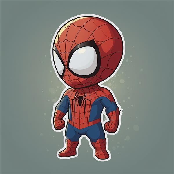 تصویر مرد عنکبوتی فانتزی با استایل ایستاده خاص