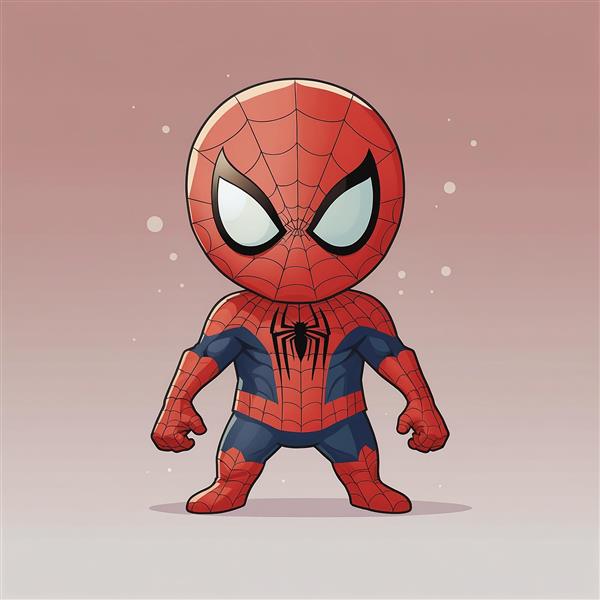 طرح فانتزی مرد عنکبوتی با ذرات معلق نورانی