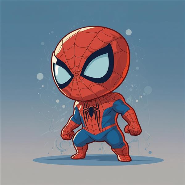 عکس مرد عنکبوتی فانتزی در موقعیت آماده‌باش