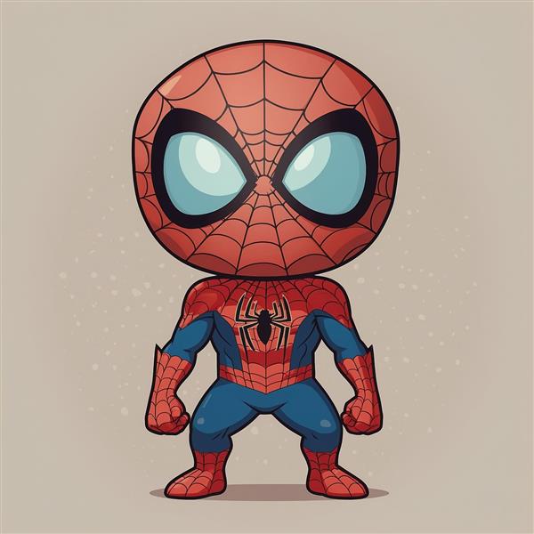 عکس مرد عنکبوتی کارتونی با طراحی فانتزی خاص