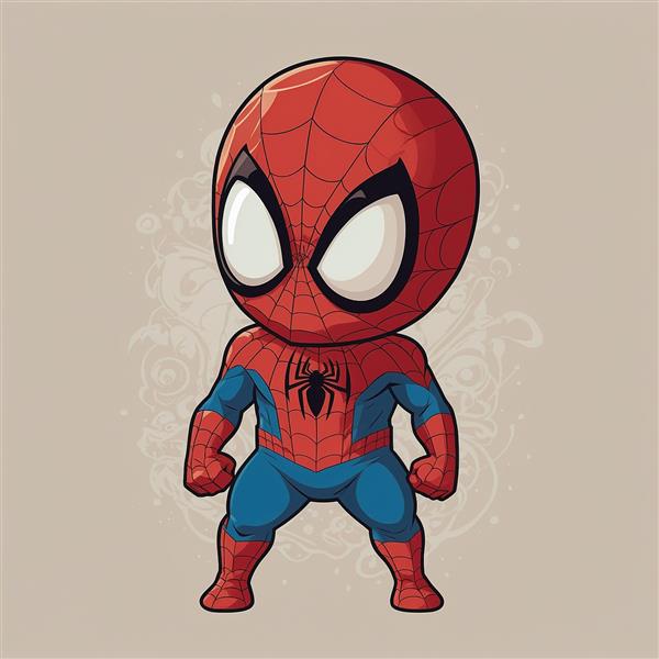 تصویر مرد عنکبوتی فانتزی با چشمان درشت براق