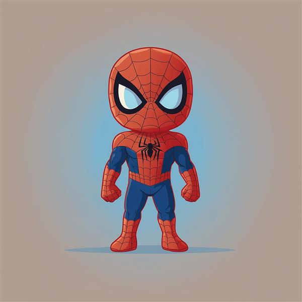 عکس مرد عنکبوتی کارتونی با جزئیات لباس و قد کوتاه