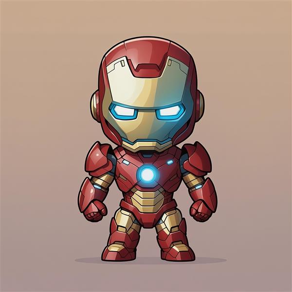 طرح مرد آهنی مینیمال با افکت پاشش رنگ