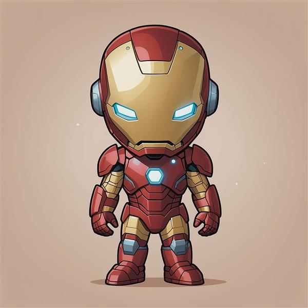 عکس مرد آهنی فانتزی با افکت ذرات درخشان