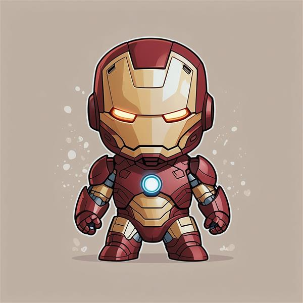 عکس مرد آهنی فانتزی با کلاهخود و جزئیات بالا