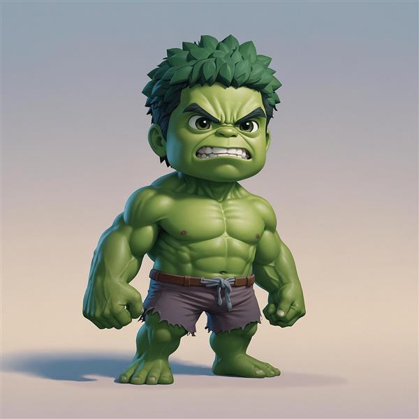 طرح گرافیکی هالک مینیمال با پس‌زمینه ساده باکیفیت