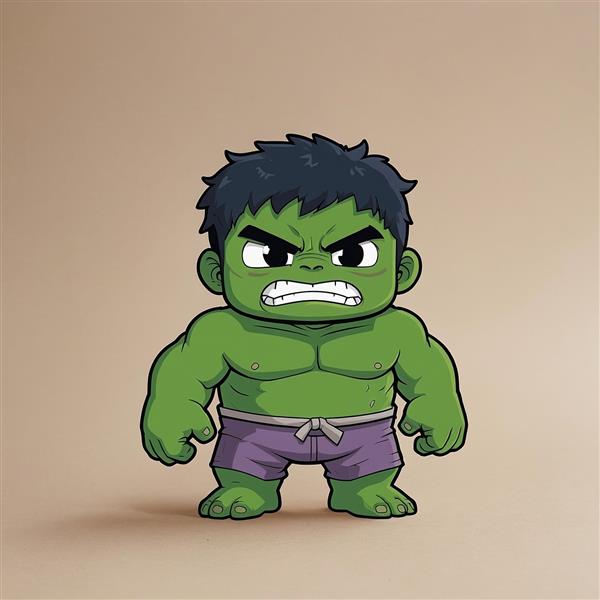 عکس هالک فانتزی مینیمال با بدن عضلانی و قدرتمند