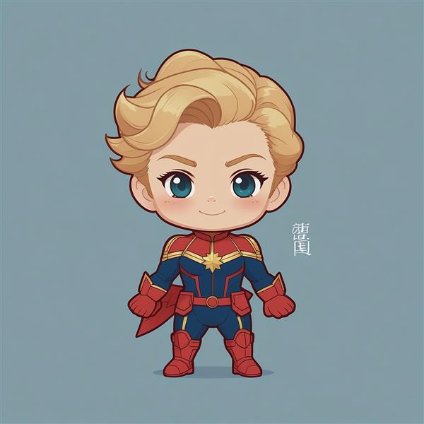 عکس کاپیتان مارول فانتزی با موهای کوتاه حالت‌دار