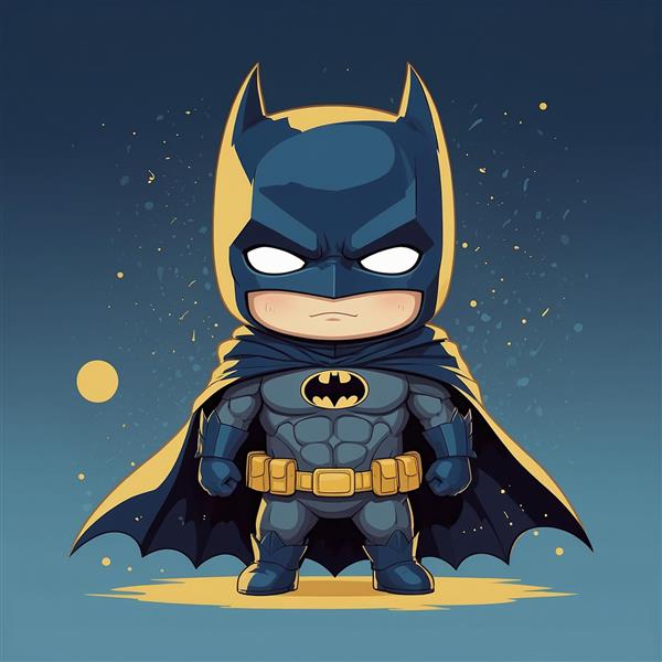 عکس بتمن کارتونی با ماسک زرد و تم شبانه