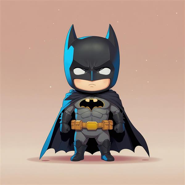 عکس بتمن کارتونی با شنل دورنگ و طراحی جدید