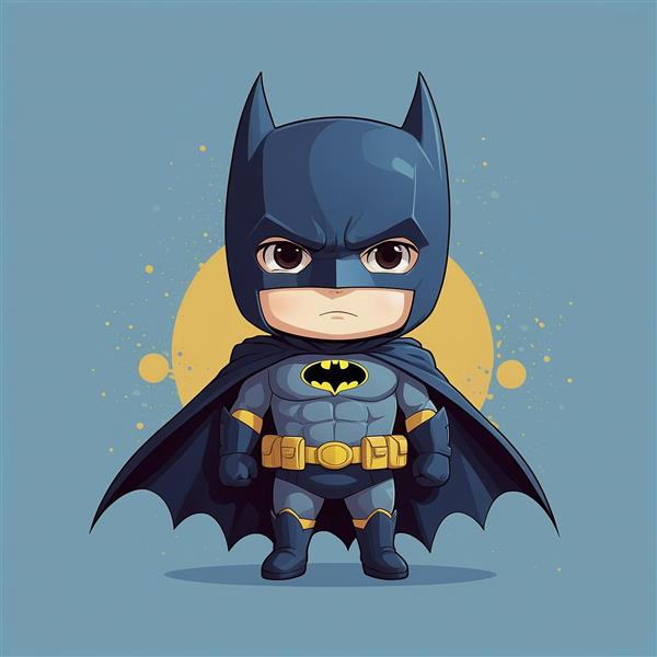 عکس بتمن فانتزی با نماد دایره زرد در پشت