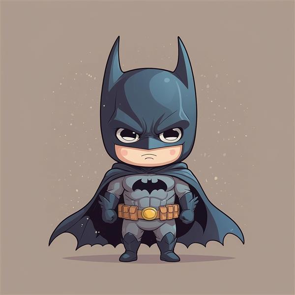 عکس بتمن کارتونی با جزئیات بالا و حالت چهره جدی