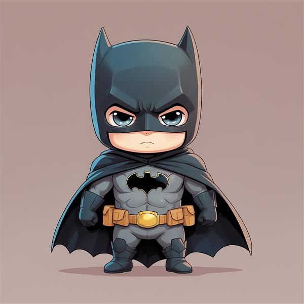 تصویر بتمن کارتونی با چشمان آبی درخشان