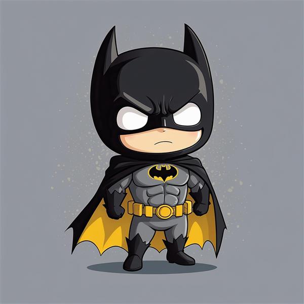 عکس بتمن فانتزی با شنل زرد و حالت جدی