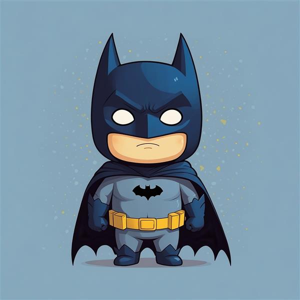 عکس بتمن فانتزی با چشمان سفید و شنل سیاه