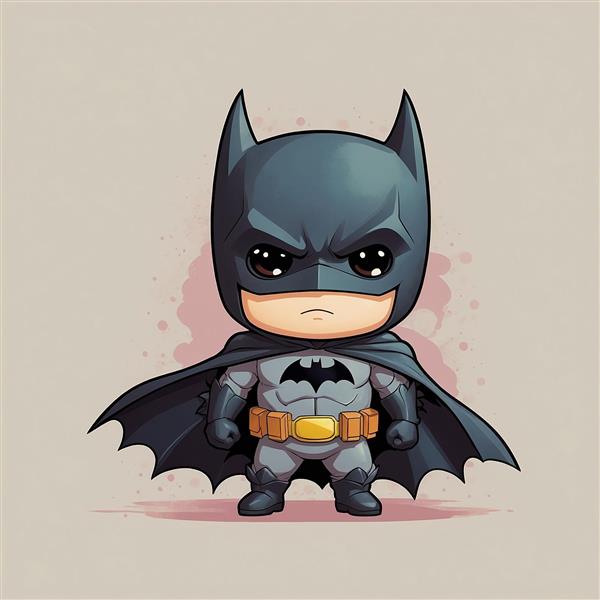 طرح بتمن کارتونی باکیفیت و حالت چهره جدی