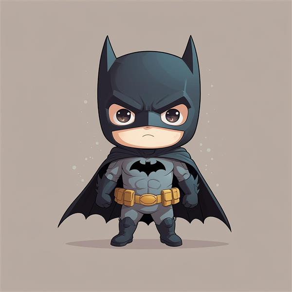 عکس بتمن فانتزی با طراحی مینیمال و شنل سیاه