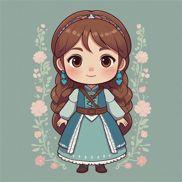 طرح پرنسس آنا فانتزی با لباس مجلسی بلند