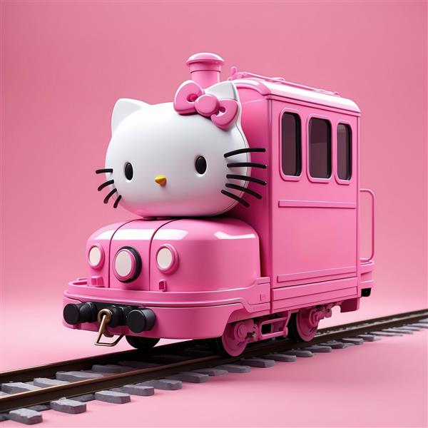 تصویر قطار فانتزی کیتی تک واگن با کیفیت بالا
