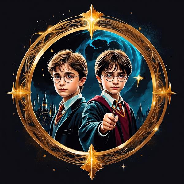 عکس فانتزی دو جادوگر جوان با چوب‌دستی