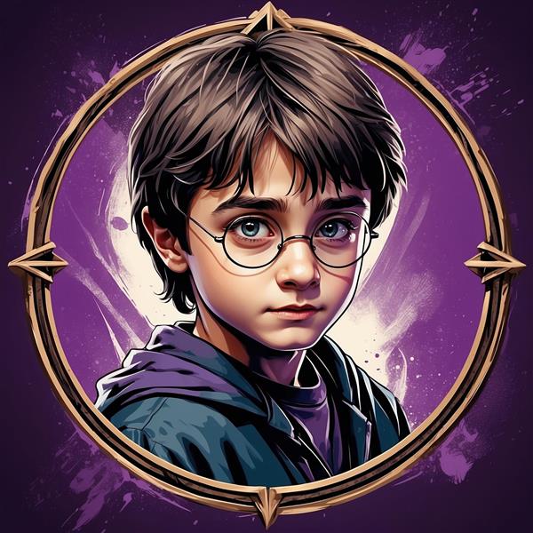 عکس هری پاتر فانتزی با چشمان آبی و هاله درخشان