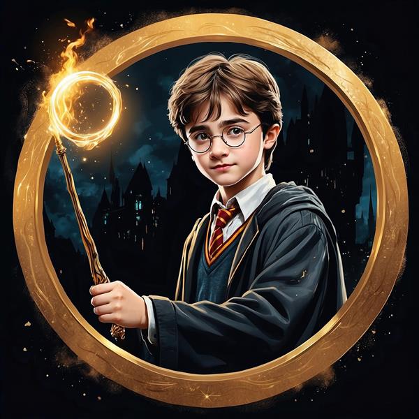 عکس هری پاتر فانتزی با چوبدستی جادویی و قلعه تاریک