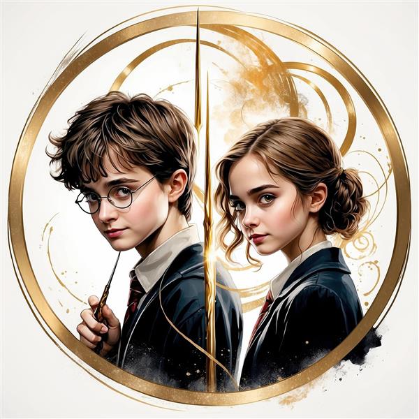 طرح هری پاتر و هرمیون فانتزی با جزئیات دقیق