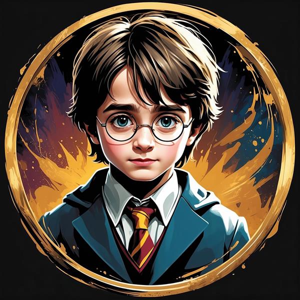 طرح هری پاتر فانتزی با تم آتشین و طلایی