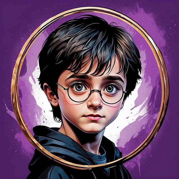 طرح هری پاتر کارتونی فانتزی با چشمان درشت