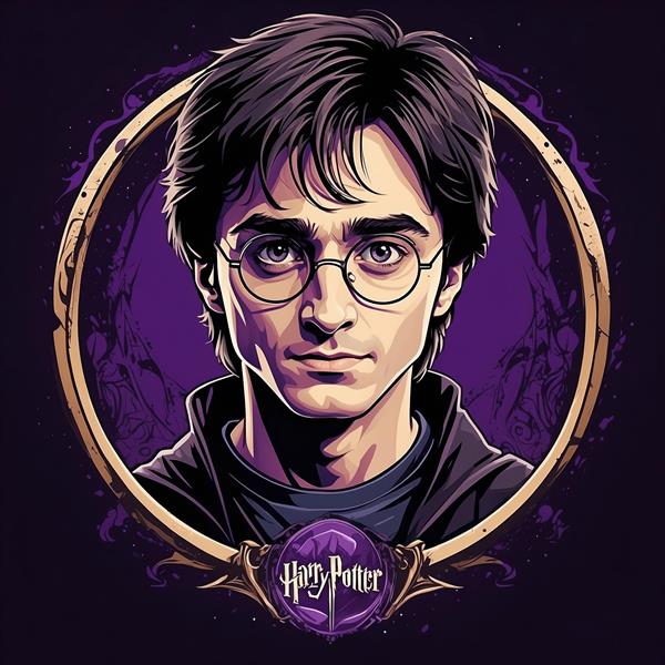 طرح هری پاتر فانتزی با لوگو و جزئیات بالا