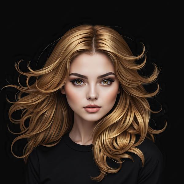 عکس باکیفیت صورت دختر فانتزی با موهای افشان بلوند