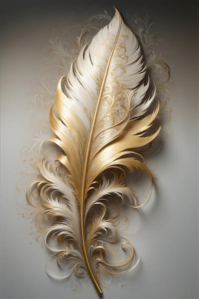 عکس پر فانتزی مینیمال با حاشیه طلایی و پس‌زمینه روشن