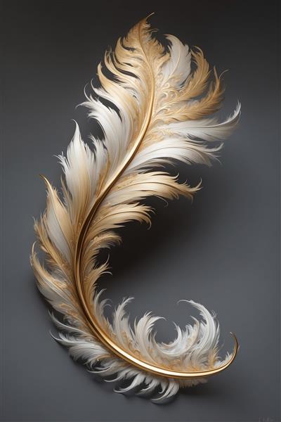 تصویر پر منحنی با ترکیب رنگ سفید و لبه‌های طلایی