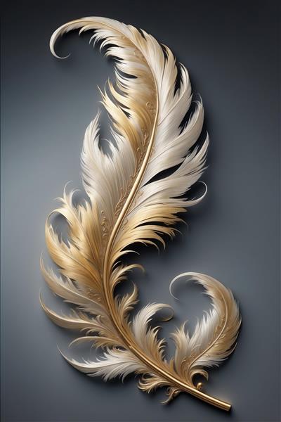 طرح پر فانتزی با انحنای هنری و جزئیات براق طلایی