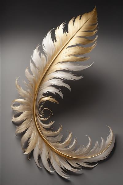 تصویر پر هلالی شکل با طیف رنگی سفید و طلایی