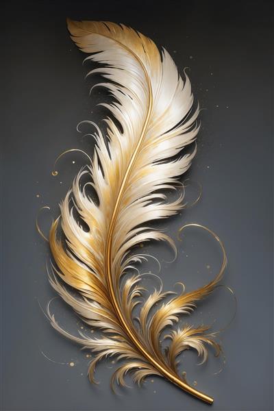 تصویر پر فانتزی طلایی با درخشش ذرات معلق هنری