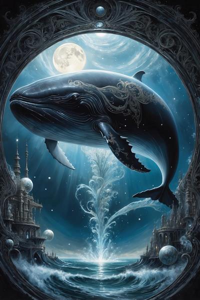 طرح وال فانتزی در قصر دریایی با جزئیات بالا