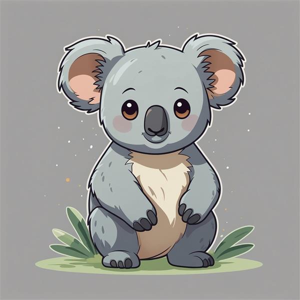 عکس کوالا فانتزی خاکستری با طراحی تمیز و باکیفیت