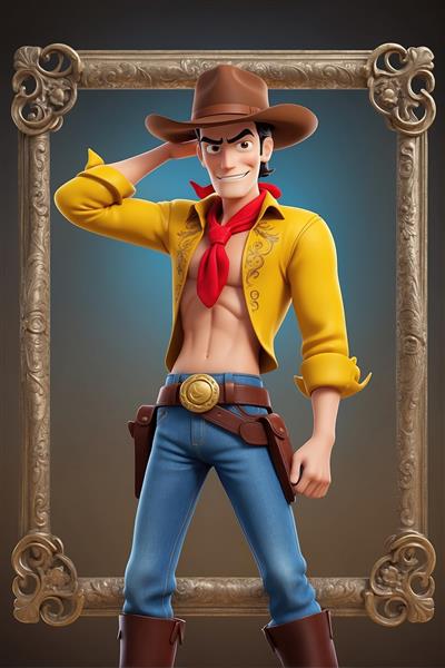 تصویر لوک خوش‌شانس فانتزی با پیراهن زرد باز