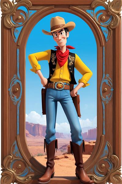 عکس لوک خوش شانس فانتزی داخل قاب تزئینی