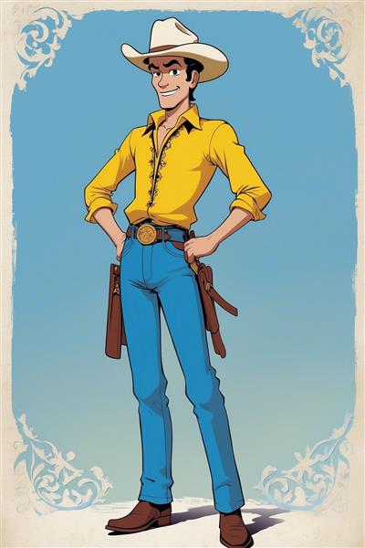 طرح لوک خوش شانس فانتزی با پیراهن زرد