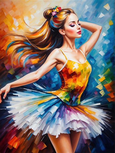 عکس دختر رقصنده فانتزی با موهای بلند باکیفیت